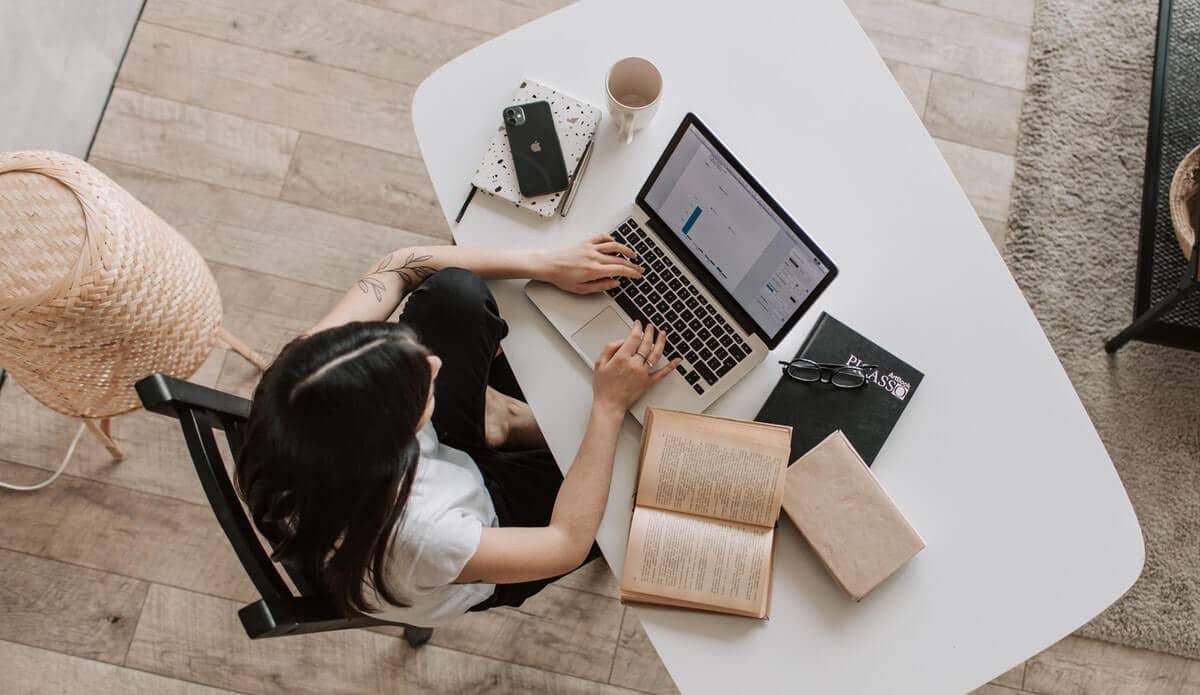 Woman working at desk